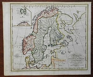 Scandinavia Sweden Norway Denmark Baltic Sea 1802 Neele engraved map