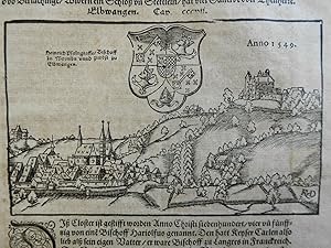 Jarlberg Holy Roman Empire 1598 Munster Cosmography wood cut print city view