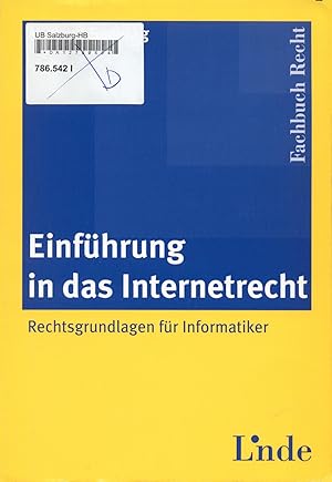 Bild des Verk�ufers f�r Einf�hrung in das Internetrecht zum Verkauf von avelibro OHG