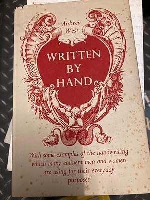 Bild des Verkufers fr Written by Hand. zum Verkauf von Plurabelle Books Ltd