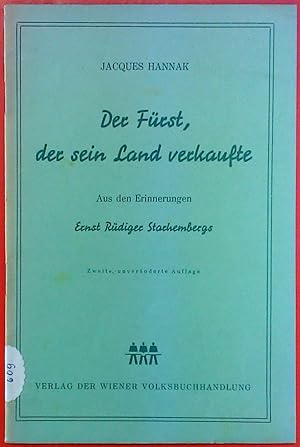 Seller image for Der Frst, der sein Land verkaufte. for sale by biblion2