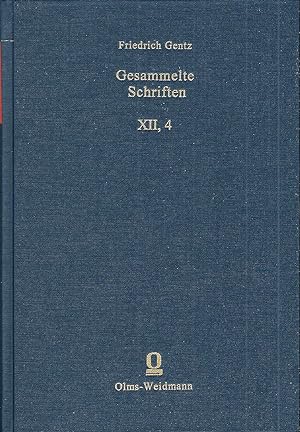 Bild des Verkufers fr Gesammelte Schriften; Band XII, 4; Tagebcher von Friedrich von Gentz (1825 - 1828) zum Verkauf von Bcherhandel-im-Netz/Versandantiquariat