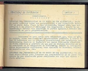 Prácticas de Topografía y normas oficiales. Apuntes ciclostilados a una sola cara.