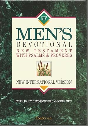 Seller image for Men's Devotional: New Testament With Psalms and Proverbs/New International Version/Navy Bonded Leather for sale by Elam's Books