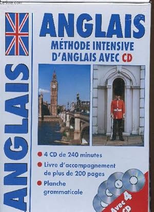 Bild des Verkufers fr Anglais. Mthode intensive d'anglais avec CD. 4 CD de 240 minutes, livre d'accompagnement de plus de 200 pages, planche grammaticale zum Verkauf von Le-Livre