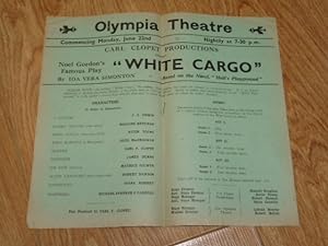 Programme: Carl Clopet Productions Present "White "Cargo By Ida Vera Simonton June 22nd, 1942