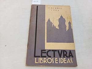 Immagine del venditore per Lectura. Libros e ideas. Revista crtica de ideas y libros. Tomo XXVII. 1 de Abril de 1942. venduto da Librera "Franz Kafka" Mxico.