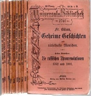 Fr. Bülau, Geheime Geschichten und rätselhafte Menschen. In neuerer Auswahl. Konvolut erstes - ze...