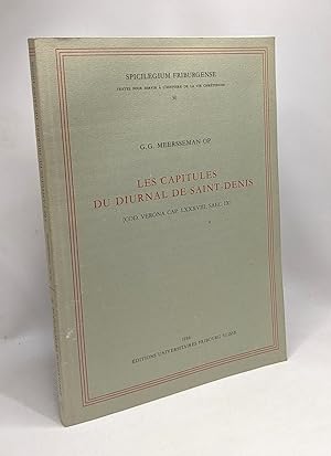 Image du vendeur pour Les capitules du diurnal de st denis --- (COD. VERONA CAP. LXXXVIII SAEC. IX) --- spicilegium friburgense 30 mis en vente par crealivres