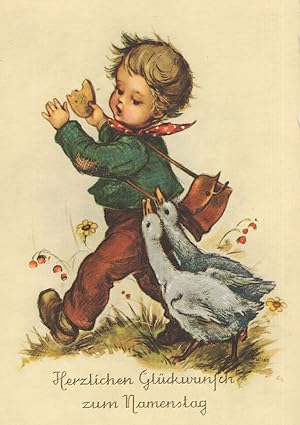 Seller image for Angry Ducks Wanting Child Biscuit Food Satchel German Comic Bird Postcard for sale by Postcard Finder