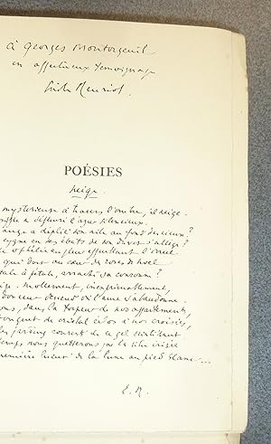 Poésies (Contient une poésie originale dédiée à Georges Montorgeuil sur un exemplaire Madagascar)...