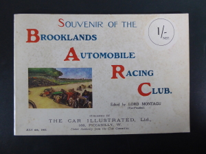 Souvenir of the Brooklands Automobile Racing Club