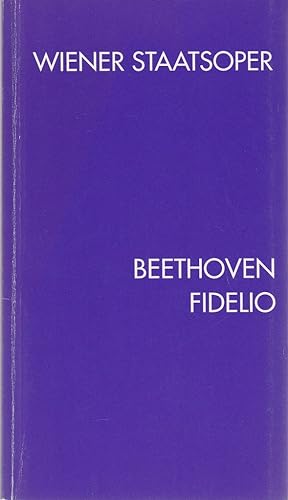 Imagen del vendedor de Programmheft Ludwig van Beethoven FIDELIO a la venta por Programmhefte24 Schauspiel und Musiktheater der letzten 150 Jahre