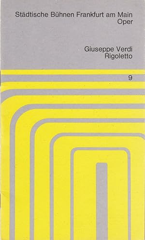 Immagine del venditore per Programmheft Guiseppe Verdi RIGOLETTO Spielzeit 1968 / 69 Heft 9 venduto da Programmhefte24 Schauspiel und Musiktheater der letzten 150 Jahre