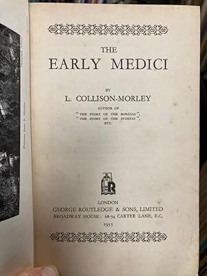 Seller image for The Early Medici. for sale by Plurabelle Books Ltd