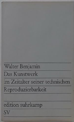 Imagen del vendedor de Das Kunstwerk im Zeitalter seiner technischen Reproduzierbarkeit. a la venta por Plurabelle Books Ltd