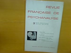 Imagen del vendedor de Revue Franaise de Psychanalyse. No 3, Mai - Juin 1975. a la venta por Plurabelle Books Ltd