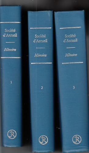 Bild des Verkufers fr Mmoires de Physique et de Chimie de la Socit d'Arcueil (Volumes 1, 2 and 3) zum Verkauf von Plurabelle Books Ltd