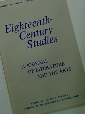 Bild des Verkufers fr Eighteenth-Century Studies: A Journal of Literature and the Arts, Winter 1967, Volume 1, Number 2. zum Verkauf von Plurabelle Books Ltd