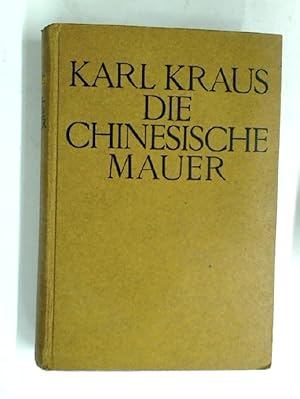 Bild des Verkufers fr Die chinesische Mauer. zum Verkauf von Plurabelle Books Ltd