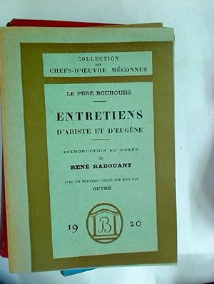 Seller image for Entretiens d'Ariste et d'Eugne. for sale by Plurabelle Books Ltd