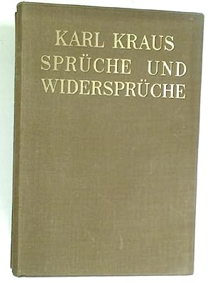 Bild des Verkufers fr Sprche und Widersprche. zum Verkauf von Plurabelle Books Ltd