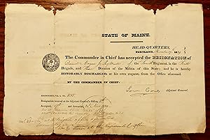 1829 STATE OF MAINE HONORABLE DISCHARGE FOR DANIEL MORGAN