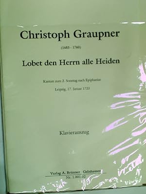 Seller image for Lobet den Herren alle Heiden. Kantate zum 2. Sonntag nach Epiphanias. Partitur. Klavierauszug. for sale by Plurabelle Books Ltd