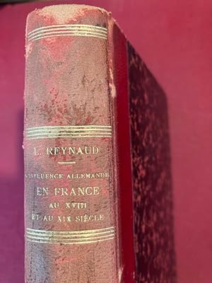 Bild des Verkufers fr L'Influence Allemande en France au XVIIIe et au XIXe Siecle. zum Verkauf von Plurabelle Books Ltd