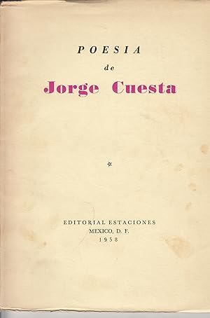 Poesia de Jorge Cuesta.