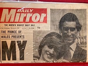 Bild des Verkufers fr Daily Mirror Royal Wedding Souvenir Issue. Thursday July 30, 1981. zum Verkauf von Plurabelle Books Ltd
