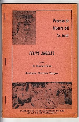 Seller image for Proceso de Muerte del Sr. Gral. Felipe Angeles. for sale by Plurabelle Books Ltd