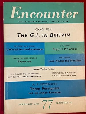 Bild des Verkufers fr The American G.I. in Britain. (Encounter # 77, Volume 14, No 2) zum Verkauf von Plurabelle Books Ltd