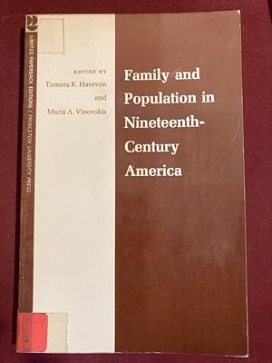 Bild des Verkufers fr Family and Population in Nineteenth-Century America. zum Verkauf von Plurabelle Books Ltd