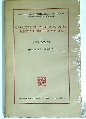 Bild des Verkufers fr Caracteristicas Fisicas de la Familia Linguistica Maya. zum Verkauf von Plurabelle Books Ltd