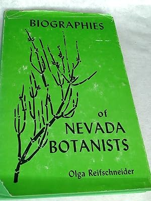 Imagen del vendedor de Biographies of Nevada Botanists. a la venta por Plurabelle Books Ltd