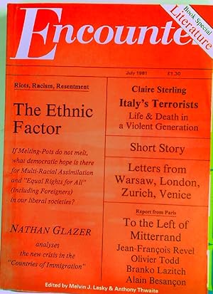 Bild des Verkufers fr Italy's Terrorists. Life and Death in a Violent Generation. Essay in Encounter # 333, July 1981. zum Verkauf von Plurabelle Books Ltd