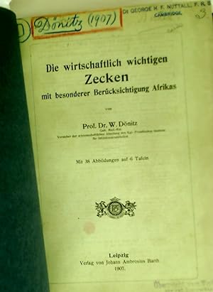 Publications on Ticks 1905 - 1909.