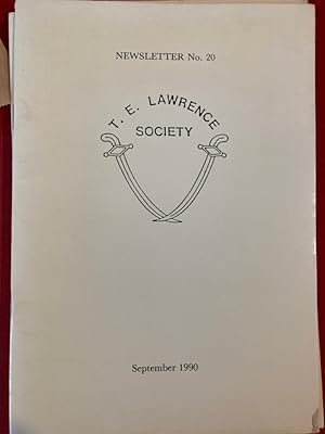 Bild des Verkufers fr The T E Lawrence Society Newsletter, No 20, Sep 1990. zum Verkauf von Plurabelle Books Ltd