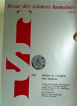 Image du vendeur pour Mythe de l'Origine des Langues. (= Revue des Sciences Humaines, # 166) mis en vente par Plurabelle Books Ltd