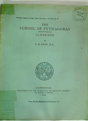 Bild des Verkufers fr The School of Pythagoras (Merton Hall) Cambridge. zum Verkauf von Plurabelle Books Ltd