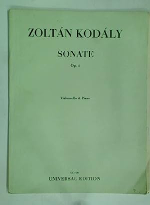 Bild des Verkufers fr Sonate Opus 4. Violoncello & Piano. zum Verkauf von Plurabelle Books Ltd