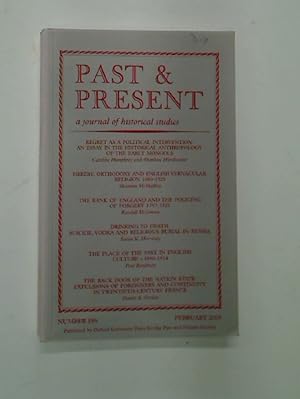 Bild des Verkufers fr Past and Present: A Journal of Historical Studies. Number 186, February 2005. zum Verkauf von Plurabelle Books Ltd