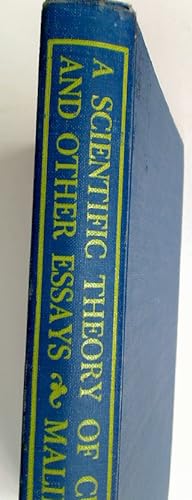 Bild des Verkufers fr A Scientific Theory of Culture and other Essays. With a Preface by Huntington Cairns. zum Verkauf von Plurabelle Books Ltd