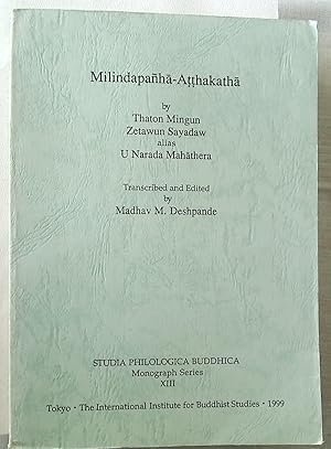 Image du vendeur pour Milindapanha-Atthakatha. mis en vente par Plurabelle Books Ltd