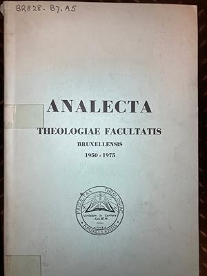 Analecta Theologiae Facultatis Bruxellensis, 1950 - 1975.