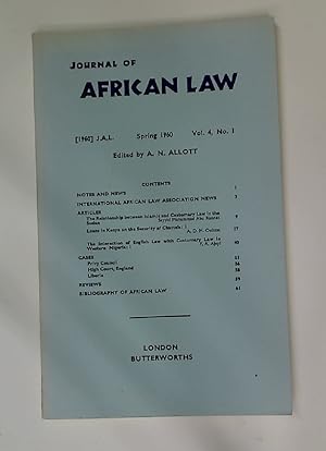Seller image for The Relationship Between Islamic and Customary Law in the Sudan. (Journal of African Law, Spring 1960) for sale by Plurabelle Books Ltd