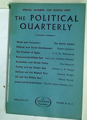 Bild des Verkufers fr The Middle East. (The Political Quarterly, Vol 28 No 2, April-June 1957, Special Number) zum Verkauf von Plurabelle Books Ltd