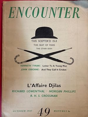 Bild des Verkufers fr Encounter, October 1957. The Affaire Djilas. zum Verkauf von Plurabelle Books Ltd