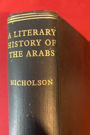 Bild des Verkufers fr A Literary History of the Arabs. zum Verkauf von Plurabelle Books Ltd